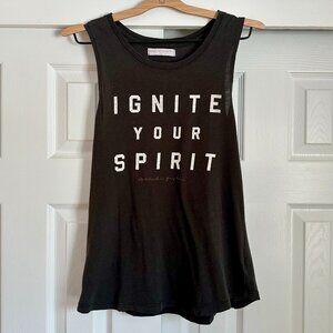 Spiritual Gangster Ignite Your Spirit Tank Medium Charcoal Gray